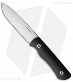 Real Steel Knives Real Steel Bushcraft Plus CONVEX Fixed Blade Knife Black G-10 (4.5" Satin)