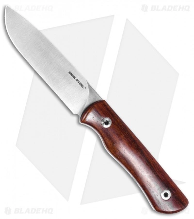 Real Steel Knives Real Steel Bushcraft Plus Fixed Blade Knife Golden Ebony (4.5" Satin) 3 Real Steel Knives Real Steel Bushcraft Plus Fixed Blade Knife Golden Ebony (4.5" Satin)