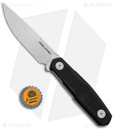 Real Steel Knives Real Steel Bushcraft Zenith FFG Fixed Blade Knife Black G-10 (4.8" Satin) 6 Real Steel Knives Real Steel Bushcraft Zenith FFG Fixed Blade Knife Black G-10 (4.8" Satin) - Image 4