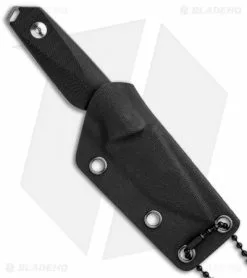 Real Steel Knives Real Steel Connector Drop Point Fixed Blade Neck Knife Black G-10 (2.25" Satin) -Avokelavavat Sales Store Real Steel Connector DP Neck Knife Black G 10 Satin RS3151 BHQ 81632 jr sheath