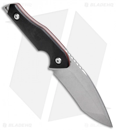 Real Steel Knives Real Steel Doppler Tactical Fixed Blade Black/Red G-10 (4.25" Stonewash) 4 Real Steel Knives Real Steel Doppler Tactical Fixed Blade Black/Red G-10 (4.25" Stonewash) - Image 2