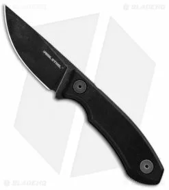 Real Steel Knives Real Steel Receptor Fixed Blade Neck Knife Black G-10 (2.75" Black Stonewash)
