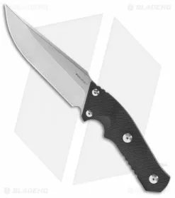 Real Steel Knives Real Steel Sorrow Fixed Blade Knife Black G-10 (5.04" Stonewash) RS3821