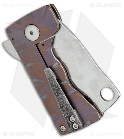 RichMade Knives Zombie Killer Frame Lock Purple Ti (2.625" Alabama Damascus) RMK 5 RichMade Knives Zombie Killer Frame Lock Purple Ti (2.625" Alabama Damascus) RMK - Image 3