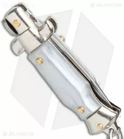 SKM 2.75" Keychain Stiletto Automatic Knife Gray (1.2" Satin Flat) -Avokelavavat Sales Store SKM 2.75in Keychain Stiletto Auto Gray Satin Flat BHQ 51051 jr side