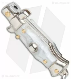 SKM 2.75" Keychain Stiletto Automatic Knife Gray (1.2" Satin Flat) -Avokelavavat Sales Store SKM 2.75in Keychain Stiletto Auto Gray Satin Flat BHQ 51051 jr spine