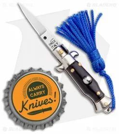 SKM Italian Stiletto Keychain Automatic Knife Black/Blue (1.125" Satin) 9 SKM Italian Stiletto Keychain Automatic Knife Black/Blue (1.125" Satin) -Avokelavavat Sales Store SKM Italian Stiletto Keychain Auto Black Blue Satin BHQ 102944 jr bottlecap