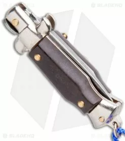 SKM Italian Stiletto Keychain Automatic Knife Brown/Blue (1.125" Satin) 8 SKM Italian Stiletto Keychain Automatic Knife Brown/Blue (1.125" Satin) -Avokelavavat Sales Store SKM Italian Stiletto Keychain Auto Brown Blue Satin BHQ 102945 jr side