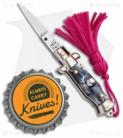 SKM Italian Stiletto Keychain Automatic Knife Marble/Pink (1.125" Satin) -Avokelavavat Sales Store SKM Italian Stiletto Keychain Auto Marble Pink Satin BHQ 102938 jr bottlecap
