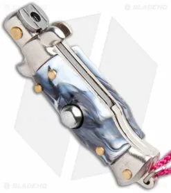 SKM Italian Stiletto Keychain Automatic Knife Marble/Pink (1.125" Satin) -Avokelavavat Sales Store SKM Italian Stiletto Keychain Auto Marble Pink Satin BHQ 102938 jr spine