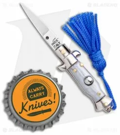 SKM Italian Stiletto Keychain Automatic Knife Silver/Blue (1.125" Satin) 9 SKM Italian Stiletto Keychain Automatic Knife Silver/Blue (1.125" Satin) -Avokelavavat Sales Store SKM Italian Stiletto Keychain Auto Silver Blue Satin BHQ 102946 jr bottlecap