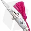 SKM Italian Stiletto Keychain Automatic Knife Silver/Pink (1.125" Satin) 1 SKM Italian Stiletto Keychain Automatic Knife Silver/Pink (1.125" Satin) -Avokelavavat Sales Store SKM Italian Stiletto Keychain Auto Silver Pink Satin BHQ 102939 jr