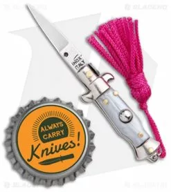 SKM Italian Stiletto Keychain Automatic Knife Silver/Pink (1.125" Satin) 9 SKM Italian Stiletto Keychain Automatic Knife Silver/Pink (1.125" Satin) -Avokelavavat Sales Store SKM Italian Stiletto Keychain Auto Silver Pink Satin BHQ 102939 jr bottlecap