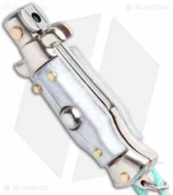 SKM Italian Stiletto Keychain Automatic Knife Silver/Teal (1.125" Satin) 7 SKM Italian Stiletto Keychain Automatic Knife Silver/Teal (1.125" Satin) -Avokelavavat Sales Store SKM Italian Stiletto Keychain Auto Silver Teal Satin BHQ 102942 jr spine