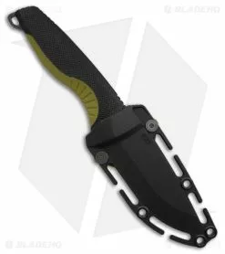 SOG Aegis FX Fixed Blade Knife Indigo Black/Moss Green GRN (3.6" Black SW) -Avokelavavat Sales Store SOG Aegis FX Black and Moss Green BHQ 175575 td sheath