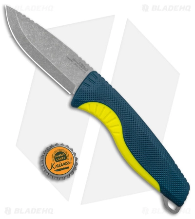 SOG Aegis FX Fixed Blade Knife Indigo Blue/Acid Yellow GRN (3.6" Stonewash) 6 SOG Aegis FX Fixed Blade Knife Indigo Blue/Acid Yellow GRN (3.6" Stonewash) - Image 4