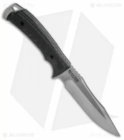 SOG Pillar Fixed Blade Knife Black Canvas Micarta (5" Satin) -Avokelavavat Sales Store SOG Pillar Black Canvas Micarta UF1001 BX BHQ 52446 jr spine 2