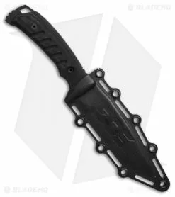SOG Pillar Fixed Blade Knife Black Canvas Micarta (5" Black Cerakote S35VN) -Avokelavavat Sales Store SOG Pillar Black CerakoteFizedBlade Canvas Micarta S35VN BHQ 137497 td sheath