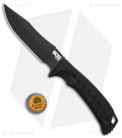 SOG Pillar Fixed Blade Knife Black Canvas Micarta (5" Black Cerakote S35VN) -Avokelavavat Sales Store SOG Pillar Black CerakoteFizedBlade Canvas Micarta S35VN BHQ 137497 td size