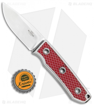 Jurgen Schanz Schanz Custom Integral Fixed Blade Knife Red C-Tek (3.13" Satin) 6 Jurgen Schanz Schanz Custom Integral Fixed Blade Knife Red C-Tek (3.13" Satin) - Image 4