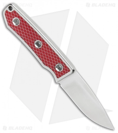 Jurgen Schanz Schanz Custom Integral Fixed Blade Knife Red C-Tek (3.13" Satin) 4 Jurgen Schanz Schanz Custom Integral Fixed Blade Knife Red C-Tek (3.13" Satin) - Image 2