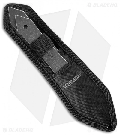 Schrade 3 Piece 10" Throwing Knife Set W/ Nylon Sheath (Black Stonewash) SCTK3CP 4 Schrade 3 Piece 10" Throwing Knife Set W/ Nylon Sheath (Black Stonewash) SCTK3CP - Image 2