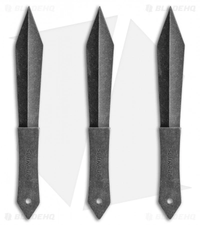 Schrade 3 Piece 10" Throwing Knife Set W/ Nylon Sheath (Black Stonewash) SCTK3CP 3 Schrade 3 Piece 10" Throwing Knife Set W/ Nylon Sheath (Black Stonewash) SCTK3CP
