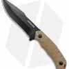 Schrade I-Beam Fixed Blade Knife Brown G-10 (4.75" Black)
