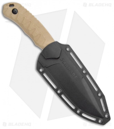 Schrade I-Beam Fixed Blade Knife Brown G-10 (4.75" Black) 5 Schrade I-Beam Fixed Blade Knife Brown G-10 (4.75" Black) - Image 3