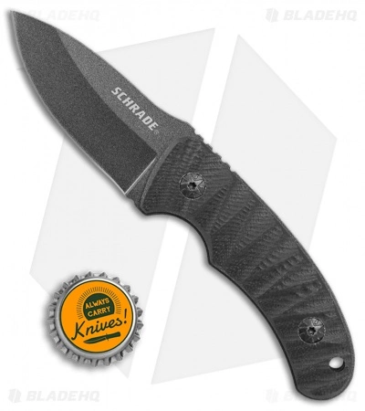 Schrade SCHF57 Full Tang Fixed Blade Knife Black G-10 (2.5" Black) 5 Schrade SCHF57 Full Tang Fixed Blade Knife Black G-10 (2.5" Black) - Image 3