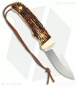 Schrade Uncle Henry Pro Hunter Fixed Blade Knife Brown Staglon (3.625" Satin)