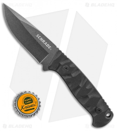 Schrade Full Tang Fixed Blade Knife Black G-10 (3.8" Black) SCHF59 5 Schrade Full Tang Fixed Blade Knife Black G-10 (3.8" Black) SCHF59 - Image 3