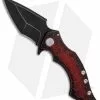 Sergey Rogovets Knives Venom Frame Lock Knife Black/Red Ti (3.6" Black)