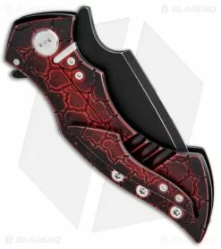 Sergey Rogovets Knives Venom Frame Lock Knife Black/Red Ti (3.6" Black) -Avokelavavat Sales Store Sergey Rogovets Knives Venom 1838 BHQ 86376 jr side