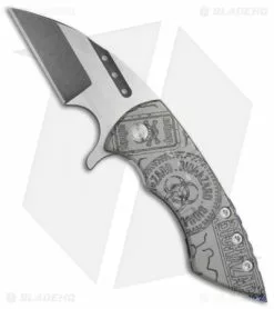 Sergey Rogovets Knives Model XR-4 Flipper Titanium Knife (3.25" Two-Tone)