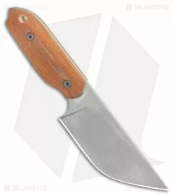 Sheepdog Knives LDT Fixed Blade Knife Natural Micarta (4" Stonewash) -Avokelavavat Sales Store Sheepdog Knives LDT Natural Micarta Fixed Blade 4 Stonewash BHQ 121426 LS Spine