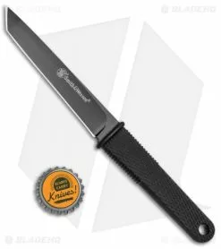 Smith & Wesson M&P Shield Tanto Fixed Blade Knife (4" Black) SW992 -Avokelavavat Sales Store Smith and Wesson MP Shield Tanto Black Black SW992 BHQ 78834 jr bottlecap