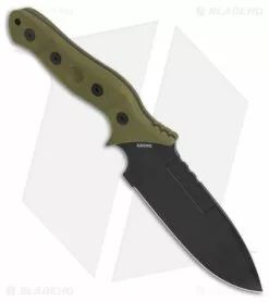 Sniper Bladeworks MAMU Fixed Blade Knife OD Green G-10 (5.5" Black) 7 Sniper Bladeworks MAMU Fixed Blade Knife OD Green G-10 (5.5" Black) -Avokelavavat Sales Store Sniper Bladeworks MAMU Fixed Blade OD Green G 10 Black BHQ 143945 jr spine