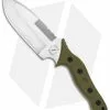 Sniper Bladeworks MAMU Fixed Blade Knife OD Green G-10 (5.5" Satin)