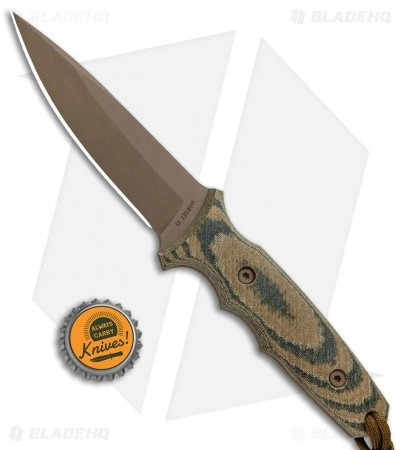 Spartan Blades Harsey TT Fixed Blade Knife Multi-Cam Micarta (4.5" FDE) 6 Spartan Blades Harsey TT Fixed Blade Knife Multi-Cam Micarta (4.5" FDE) - Image 4