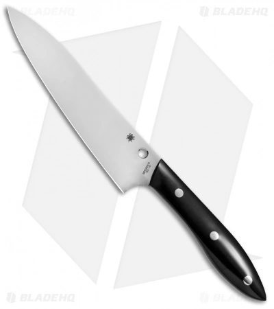 Spyderco 7" Chef's Knife Black Corian K12P 3 Spyderco 7" Chef's Knife Black Corian K12P