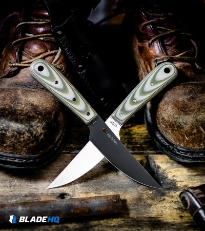 Spyderco Bow River Fixed Blade Knife OD Green/Gray G-10 (4.4" Satin) 7 Spyderco Bow River Fixed Blade Knife OD Green/Gray G-10 (4.4" Satin) - Image 5