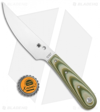 Spyderco Bow River Fixed Blade Knife OD Green/Gray G-10 (4.4" Satin) 6 Spyderco Bow River Fixed Blade Knife OD Green/Gray G-10 (4.4" Satin) - Image 4