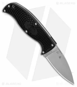 Spyderco Enuff Leaf Fixed Blade Knife (2.75" Satin) FB31PBK -Avokelavavat Sales Store Spyderco Enuff Leaf FB 2in Satin BHQ 14707 td spine