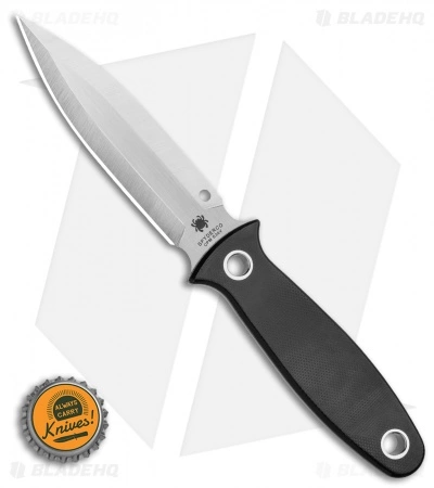 Spyderco Nightstick Fixed Blade Knife Black G-10 (4.1" Satin) FB47GP 6 Spyderco Nightstick Fixed Blade Knife Black G-10 (4.1" Satin) FB47GP - Image 4