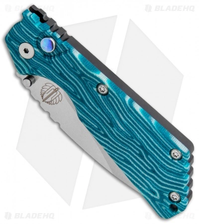 Strider + Pro-Tech Custom SnG Automatic Unique Micarta Turquoise (3.5 Stonewash) 4 Strider + Pro-Tech Custom SnG Automatic Unique Micarta Turquoise (3.5 Stonewash) - Image 2