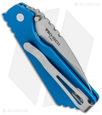 Strider + Pro-Tech PT Automatic Knife Blue (2.75" Stonewash) 5 Strider + Pro-Tech PT Automatic Knife Blue (2.75" Stonewash) - Image 3