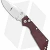 Strider + Pro-Tech SnG Automatic Knife Smooth Burgundy Micarta (3.5" Mirror)