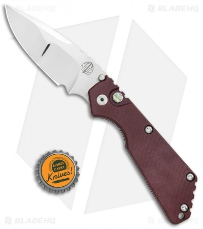 Strider + Pro-Tech SnG Automatic Knife Smooth Burgundy Micarta (3.5" Mirror) 6 Strider + Pro-Tech SnG Automatic Knife Smooth Burgundy Micarta (3.5" Mirror) - Image 4