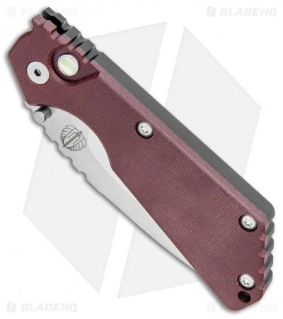 Strider + Pro-Tech SnG Automatic Knife Smooth Burgundy Micarta (3.5" Mirror) 4 Strider + Pro-Tech SnG Automatic Knife Smooth Burgundy Micarta (3.5" Mirror) - Image 2